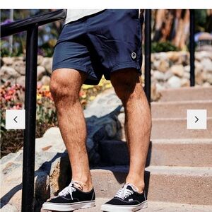 Neff Blue and Green Swim Trunks Relaxed Fit